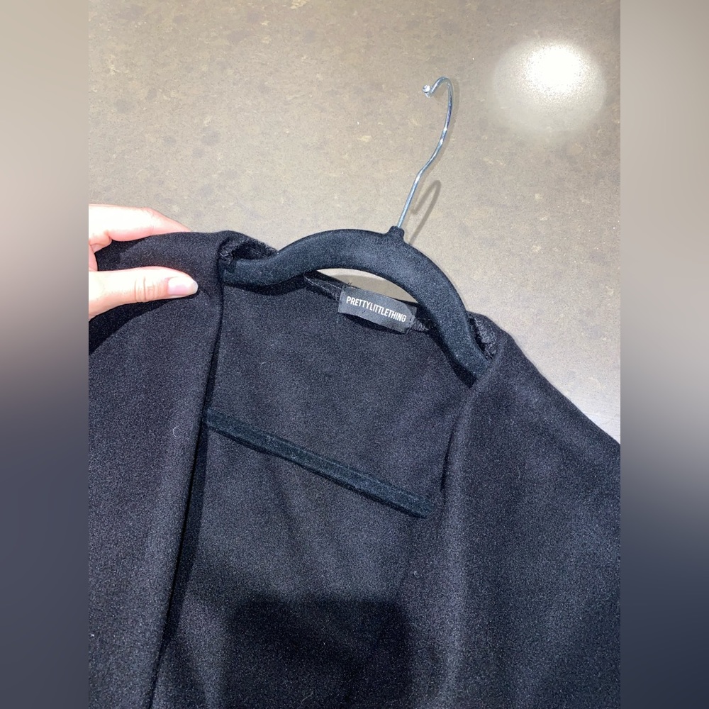 PrettyLittleThing Black Pea Coat - Picture 5 of 7